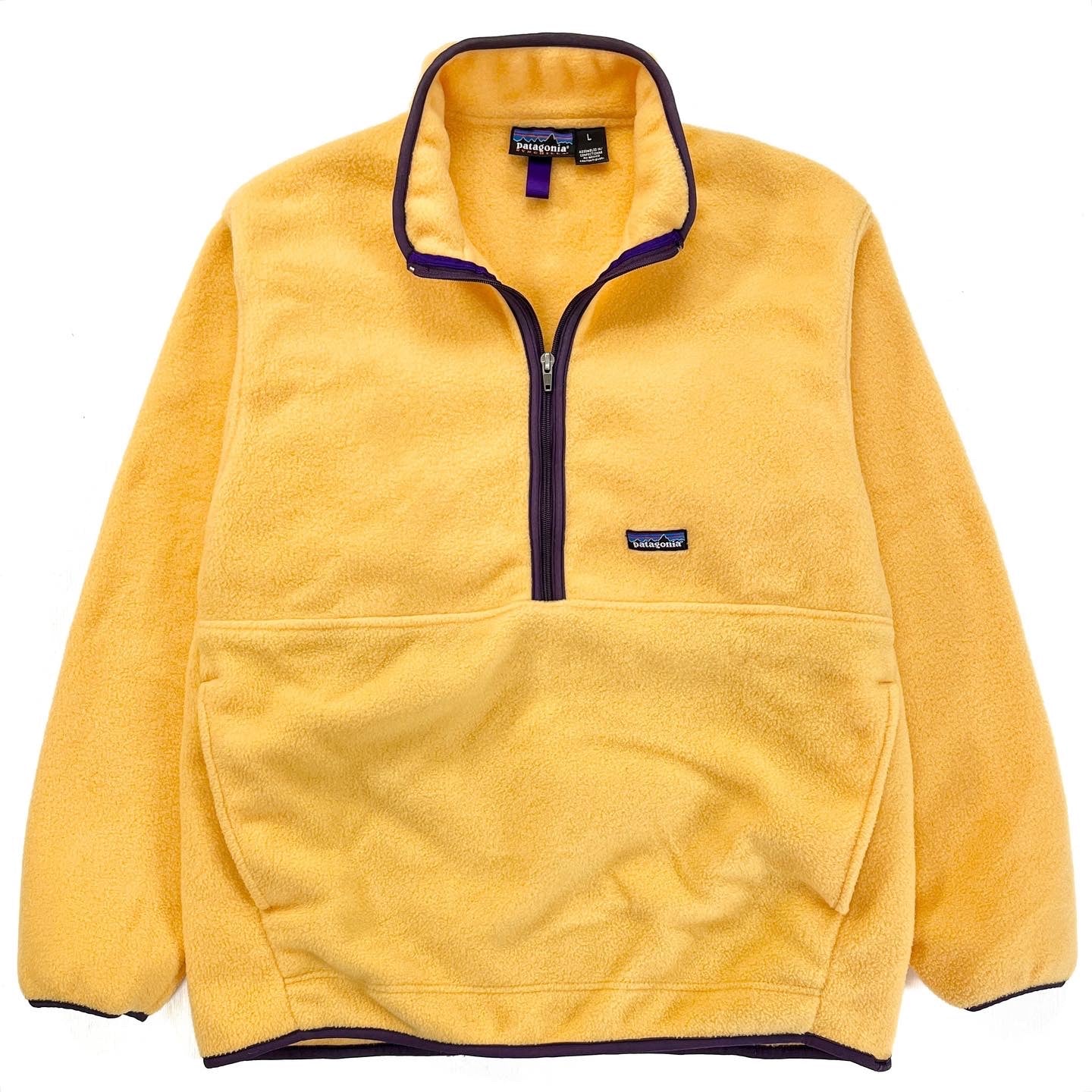 1999 Patagonia Synchilla Marsupial Pullover, Butternut & Blackberry (L)