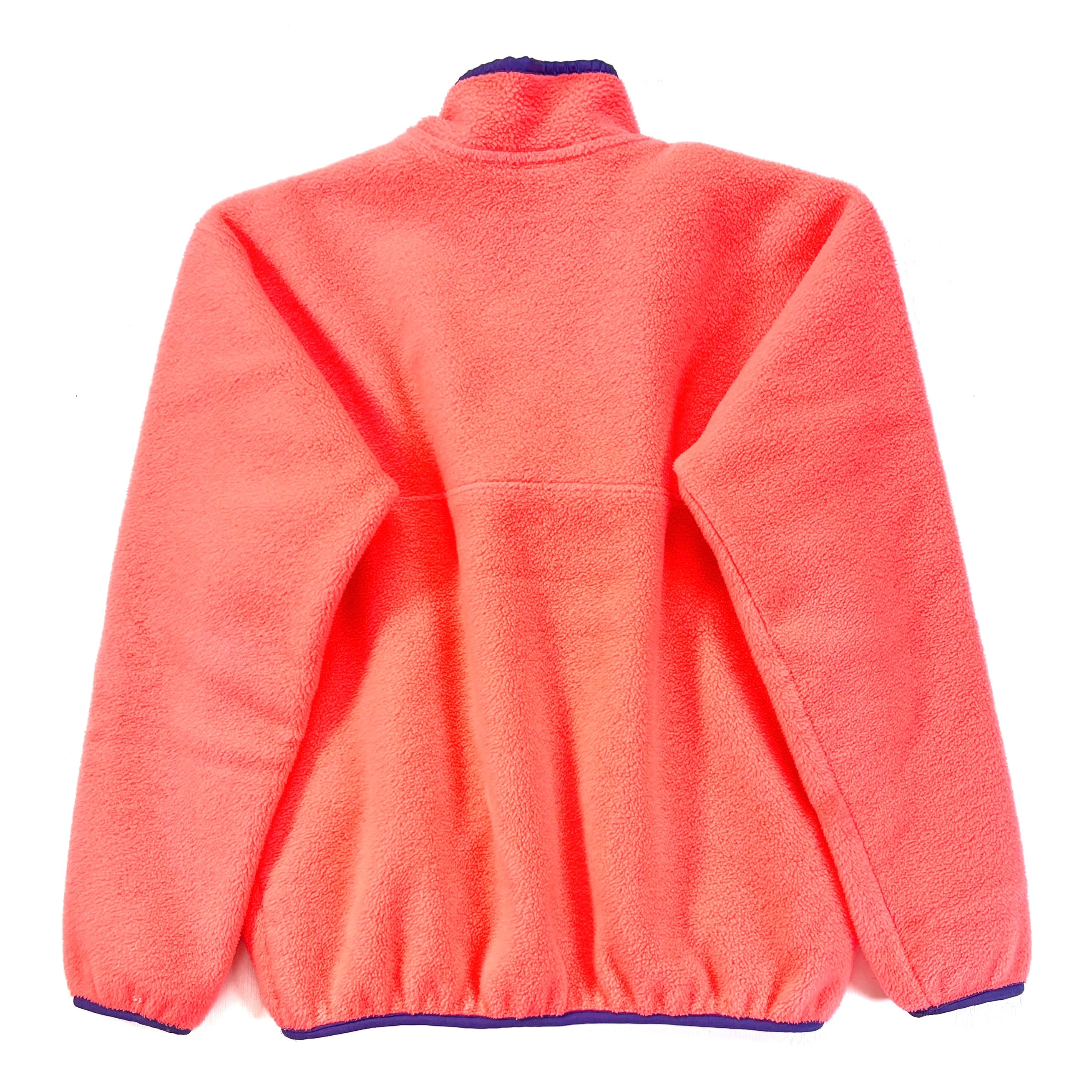 1989 Patagonia Womens Synchilla Snap-T, Neon Orange (12)
