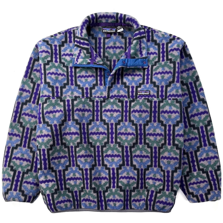 1993 Patagonia Printed Synchilla Snap-T, Tehuelche: Charcoal (M)