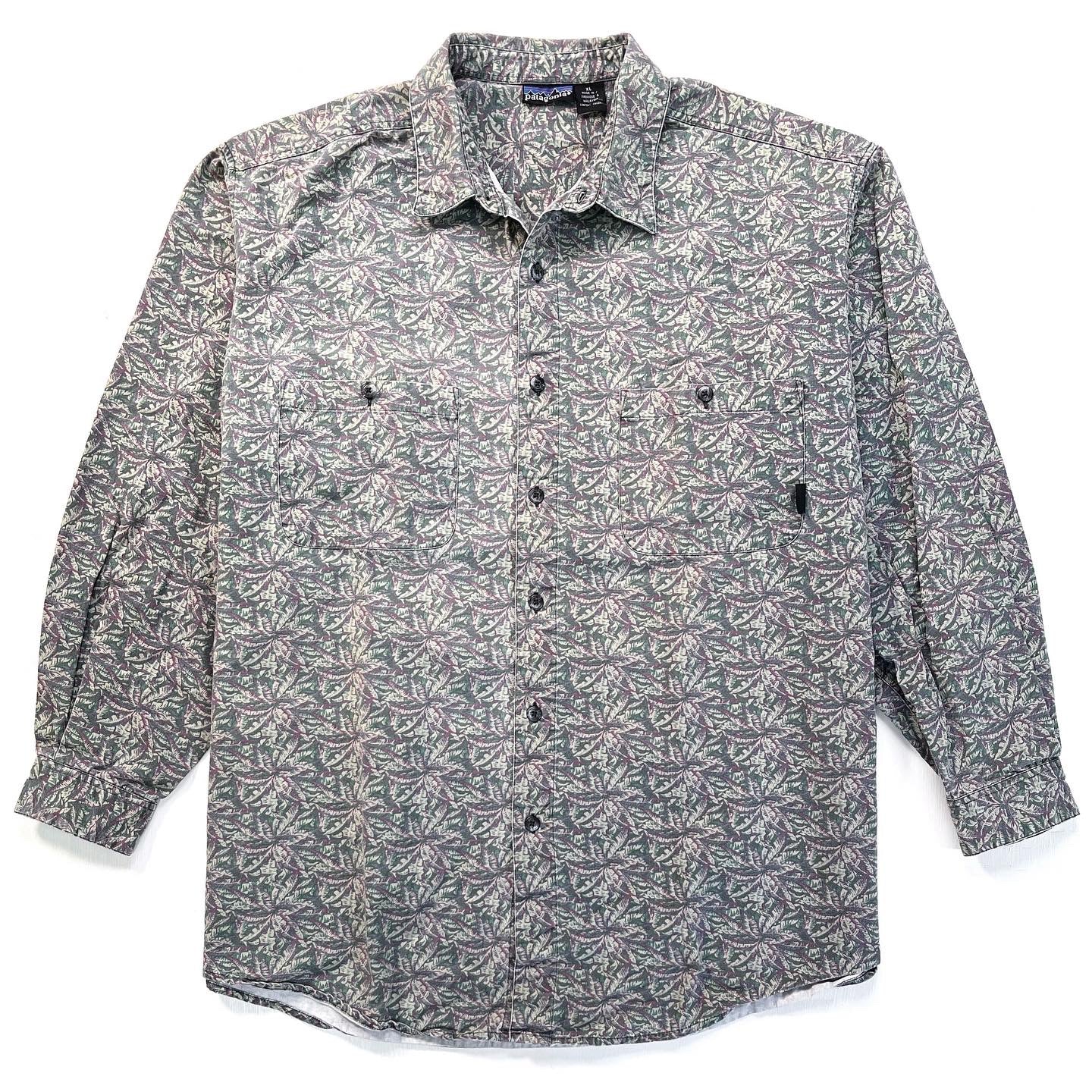 1993 Patagonia Muleskin Cotton Canvas Shirt, Jungle Canopy (XL)