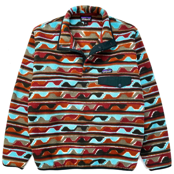 2016 Patagonia Printed Synchilla Snap-T, Delta: Cinder Red (M)