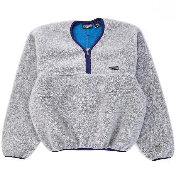 1993 Patagonia Retro Pile Fleece Paddling Pullover, Heather Grey (L)