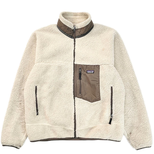 2008 Patagonia Mens Classic Retro-X Jacket, Natural & Mushroom (L)