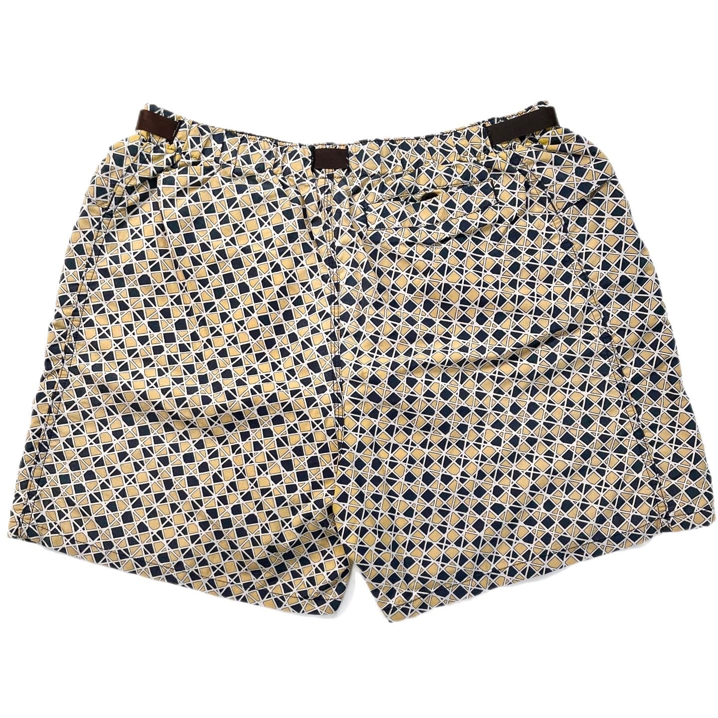 1999 Patagonia Mens 5” Printed River Shorts, Gridlock: Pear (XL)