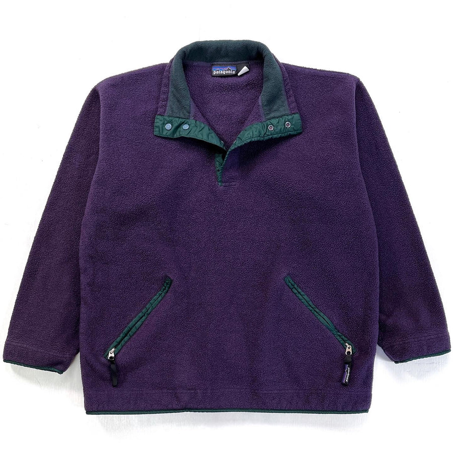 1994 Patagonia Synchilla Big-T Pullover, Eggplant & Hunter (S/M)