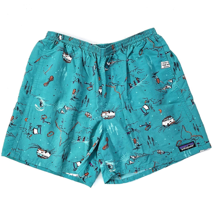 2018 Patagonia Mens 5” Printed Baggies Shorts, Fun Hogs (M)