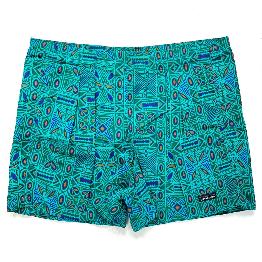 1994 Patagonia Mens 5” Pleated Printed Nylon Baggies Shorts (XXL)