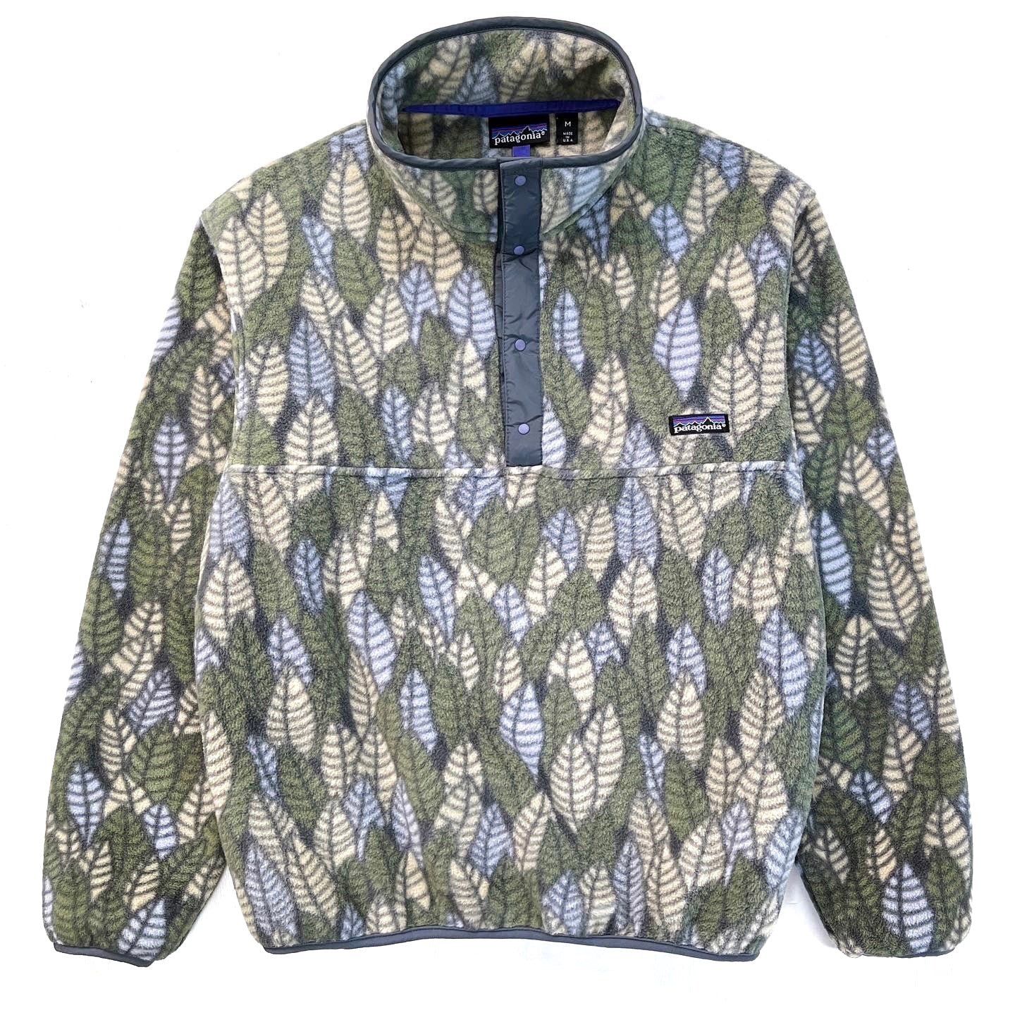 1992 Patagonia Printed Synchilla Snap-T, Spears: Elephant (M)