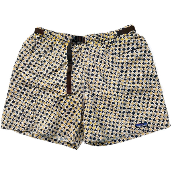 1999 Patagonia Mens 5” Printed River Shorts, Gridlock: Pear (XL)