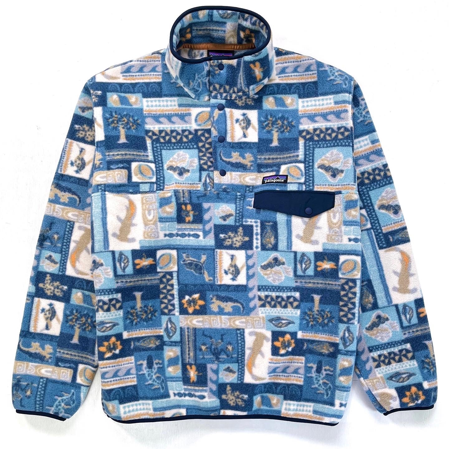 2021 Patagonia Printed Synchilla Snap-T, Galapagos: Blue (M/L)