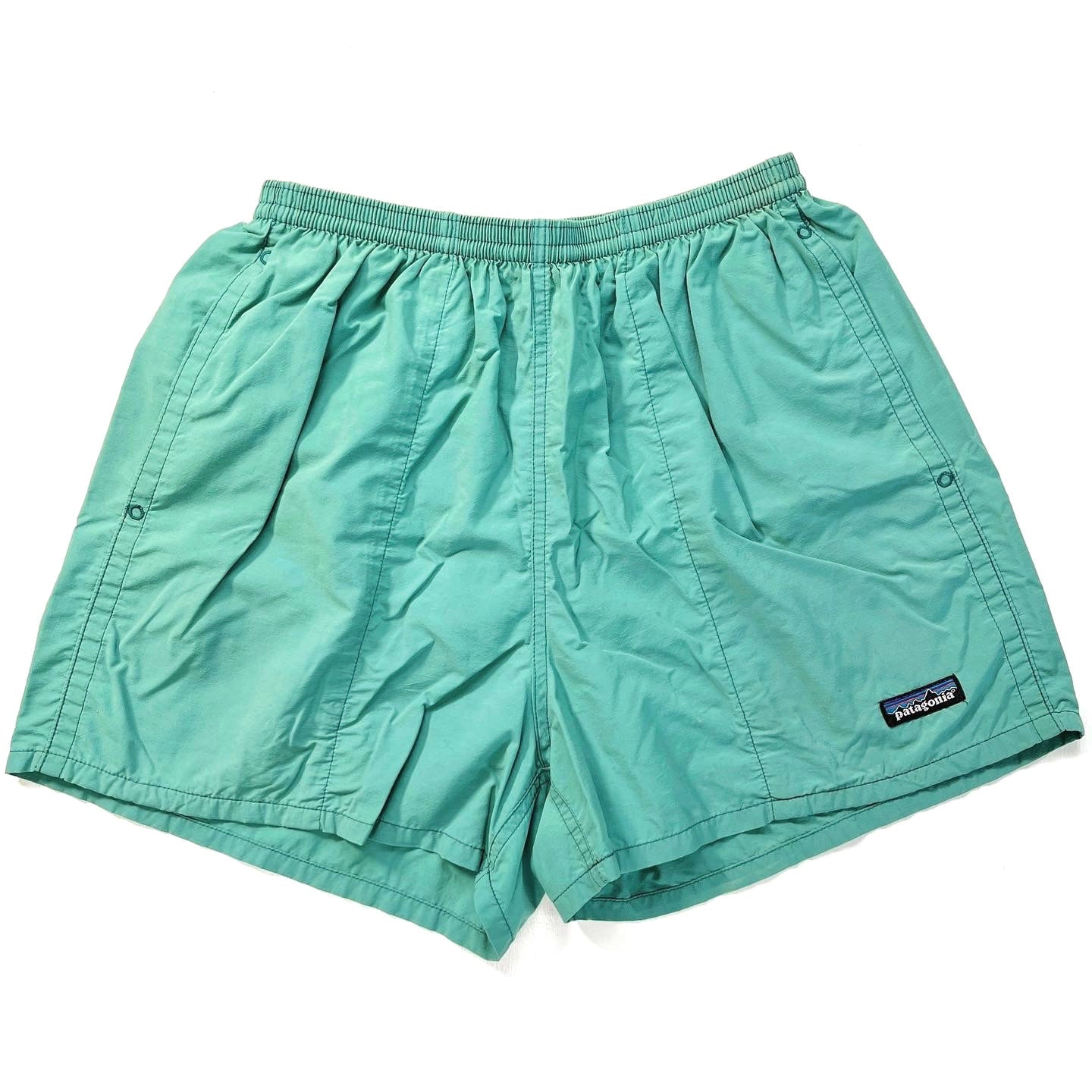 1998 Patagonia Mens 3.5” Baggies Shorts, Tropical Green (S/M)