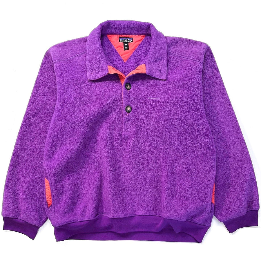 1991 Patagonia Collared Synchilla Sweater, Larkspur & Lobster (M)