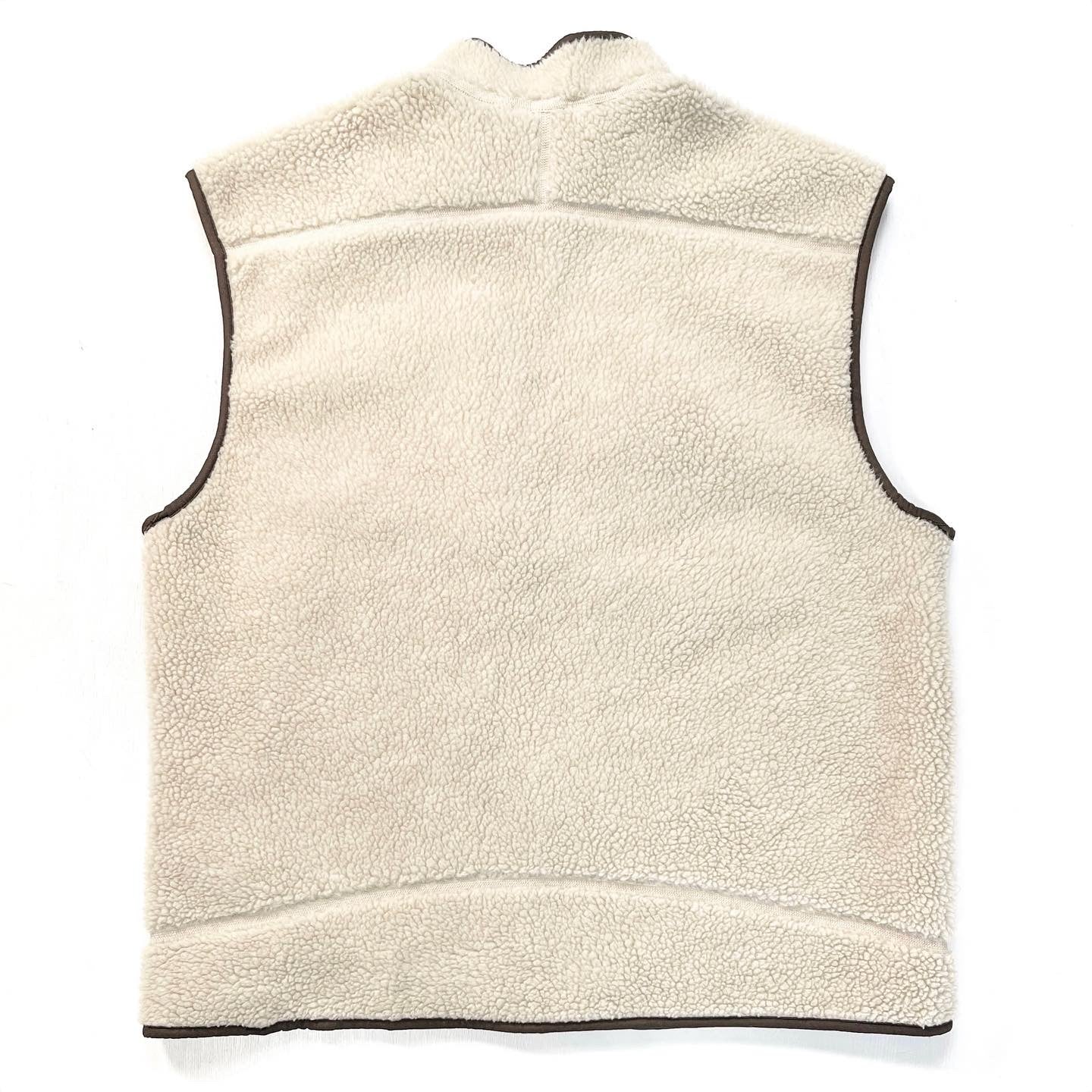 2007 Patagonia Mens “Lost Arrow” Retro Pile Vest, Natural (XL)