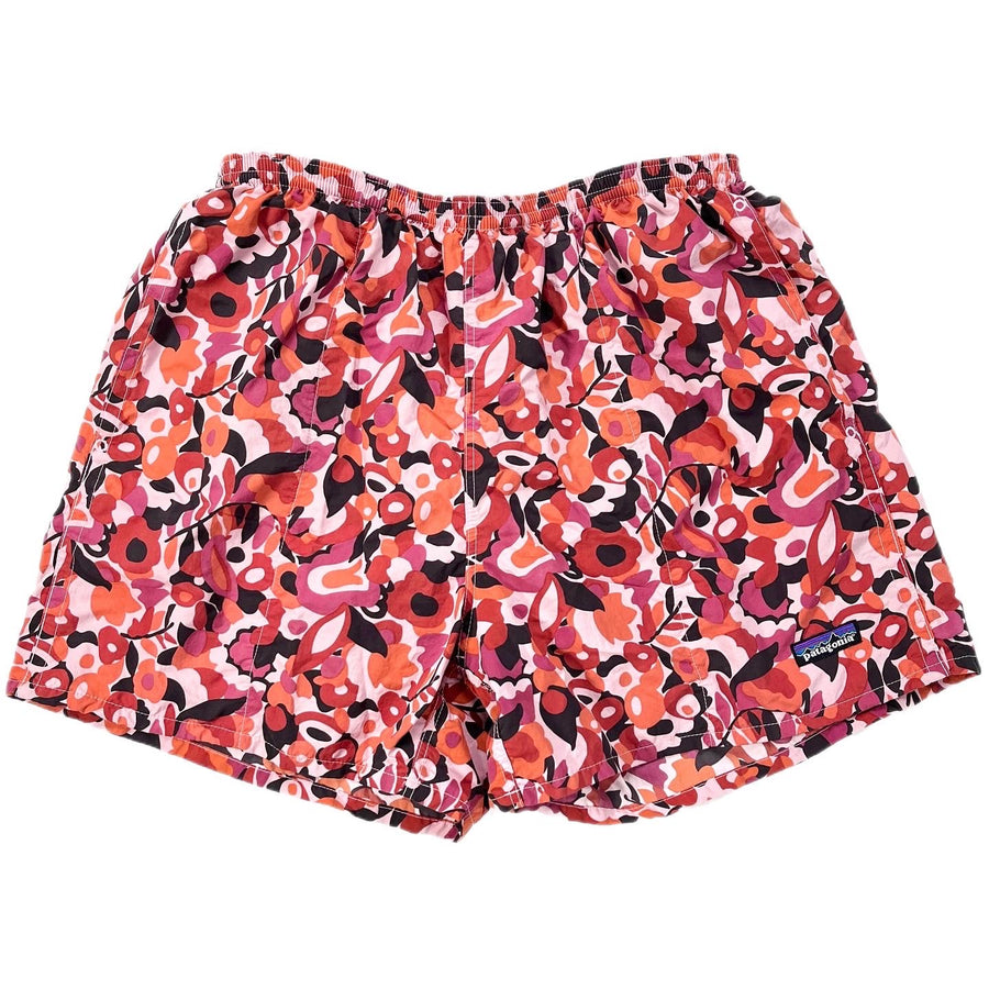 2004 Patagonia Mens 5” Printed Baggies Shorts, Floral Print (L)