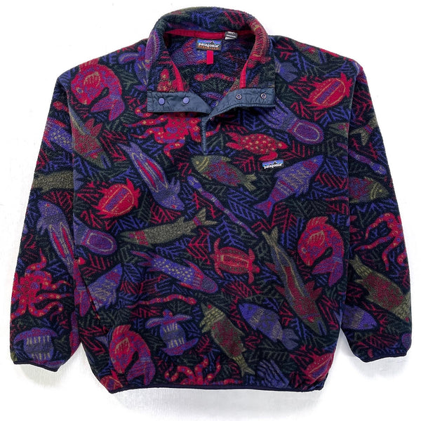 1996 Patagonia Printed Synchilla Snap-T, Deep Under: Night Sky (L)