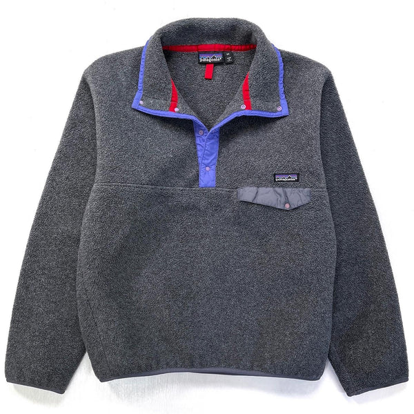 1989 Patagonia Made In The U.S.A. Synchilla Snap-T, Charcoal (M)