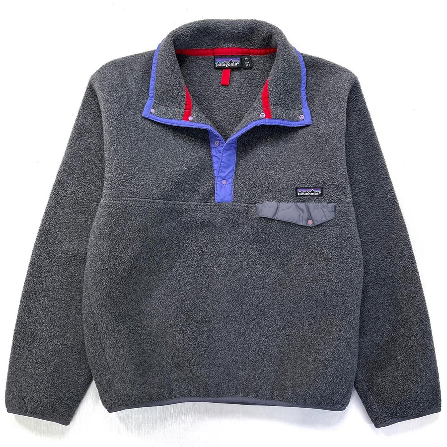 1989 Patagonia Made In The U.S.A. Synchilla Snap-T, Charcoal (M)