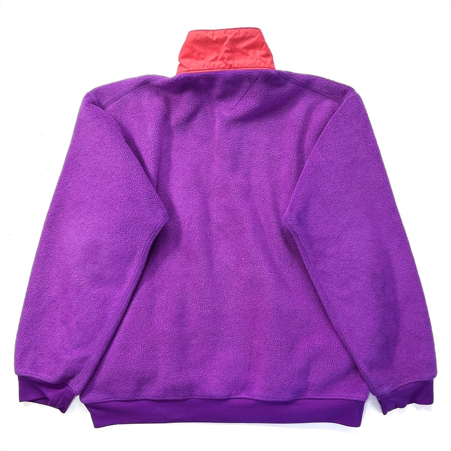 1991 Patagonia Collared Synchilla Sweater, Larkspur & Lobster (M)