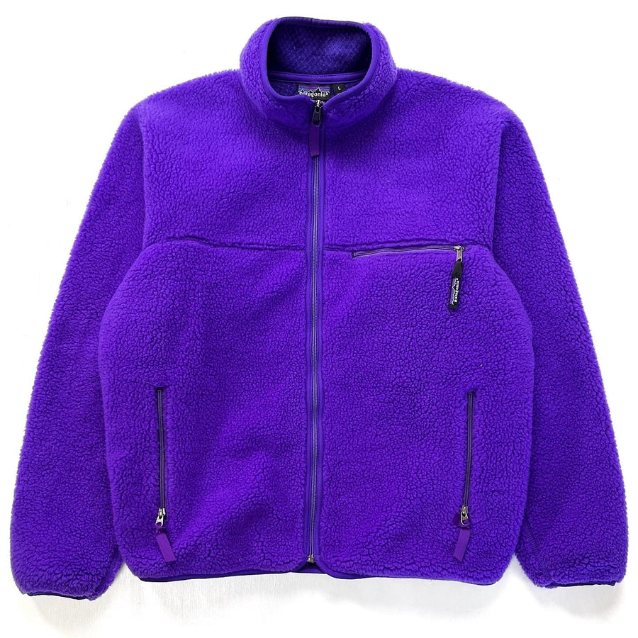 1991 Patagonia Made In The U.S.A. Retro Pile Cardigan, Purple (L)