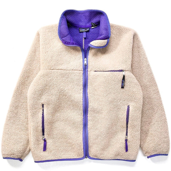1993 Patagonia Made In The U.S.A. Retro Pile Cardigan, Natural (M/L)