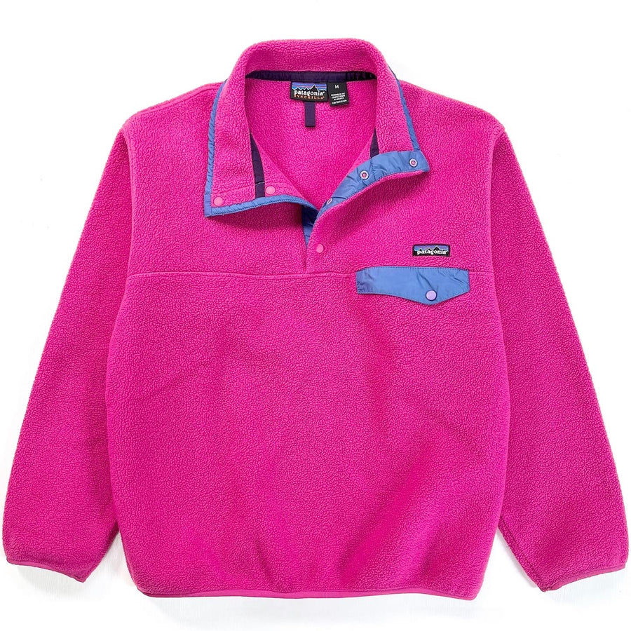2000 Patagonia Synchilla Snap-T Pullover, Pink & Blue (M)