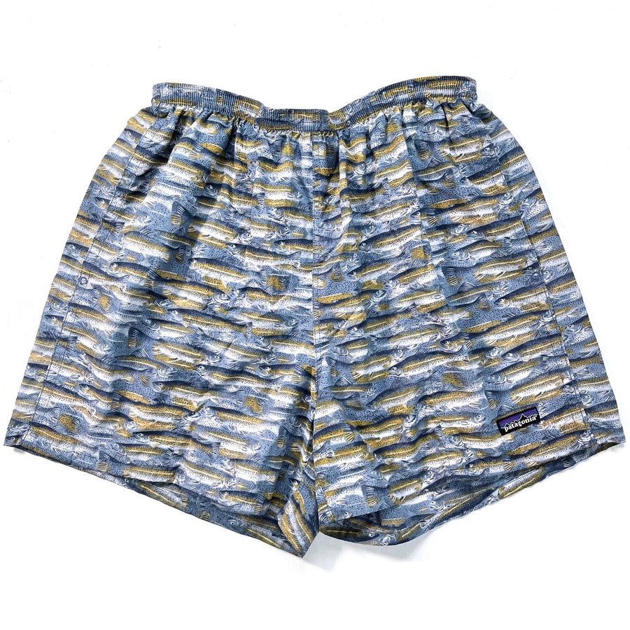 2005 Patagonia Mens 5” Printed Baggies Shorts, School of Trout (L)
