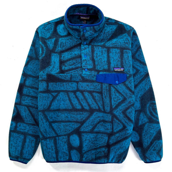 2015 Patagonia Printed Synchilla Snap-T, Shale: Navy Blue (M)