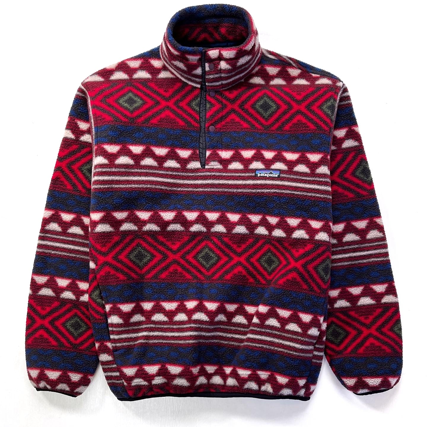 1996 Patagonia Printed Synchilla Snap-T, Saltillo: Burnt Chili (S)