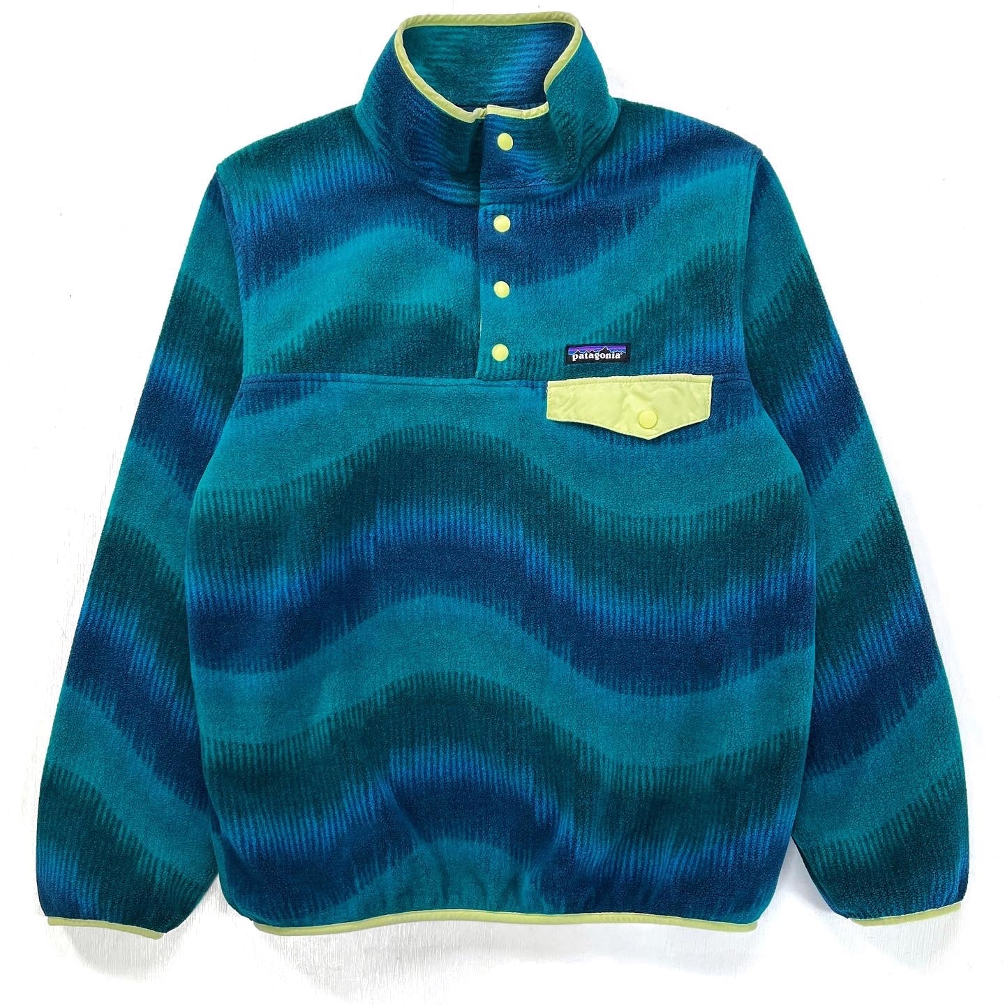 2021 Patagonia Womens Printed Synchilla Snap-T, Dark Borealis (S)