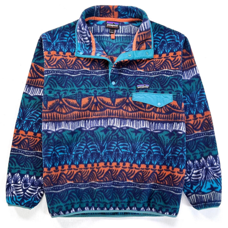 2019 Patagonia Printed Synchilla Snap-T, Tradewinds: Stone Blue (L)
