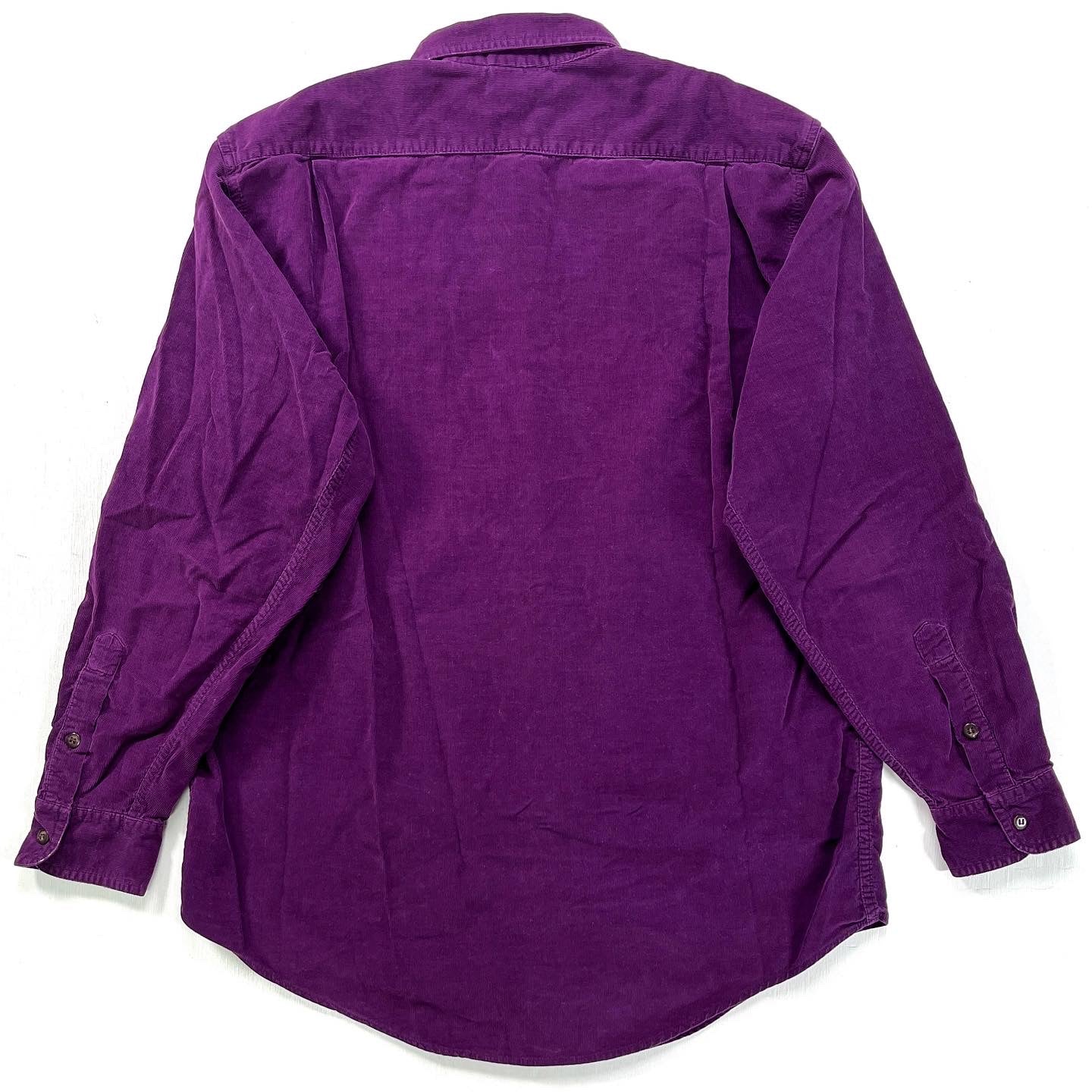 1991 Patagonia Lightweight Cotton Corduroy Shirt, Deep Plum (M)