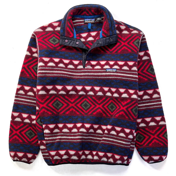 1996 Patagonia Printed Synchilla Snap-T, Saltillo: Burnt Chili (S)