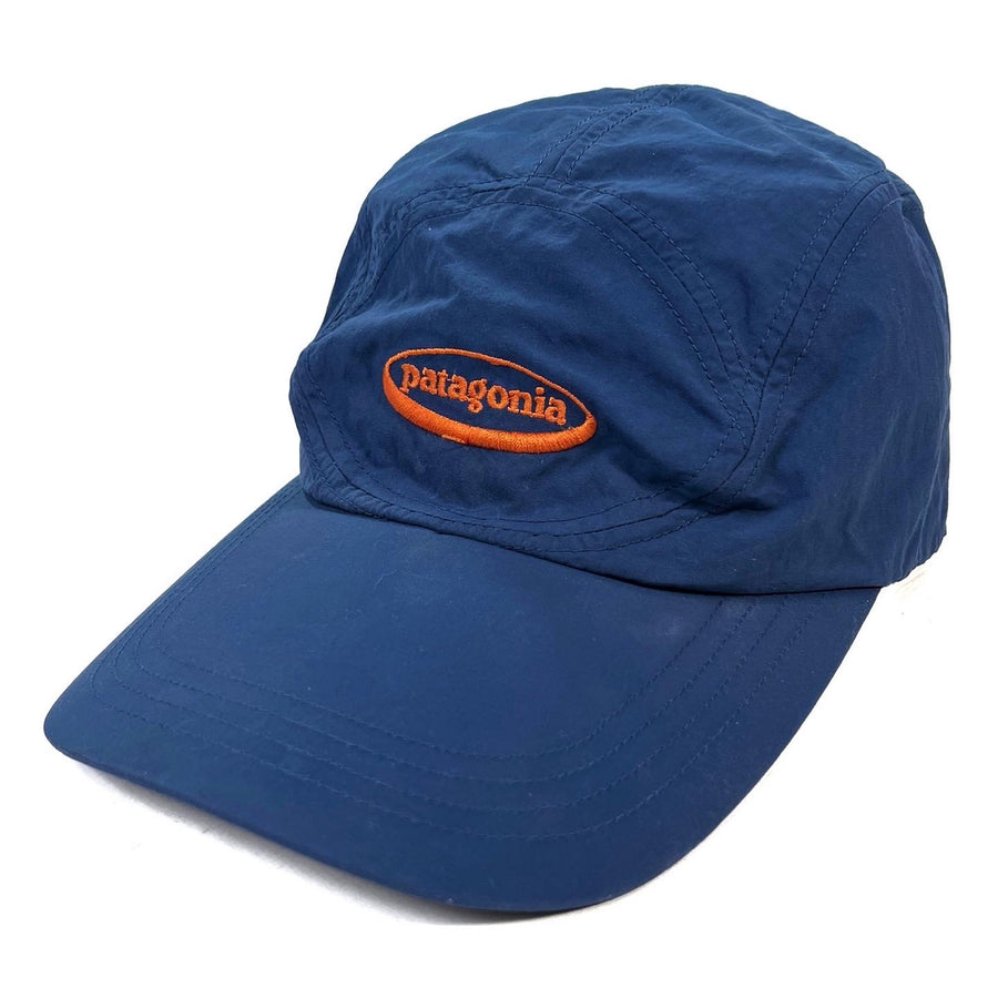 2003 Patagonia Nylon Oval Logo Spoonbill Cap, Blue & Orange (M)