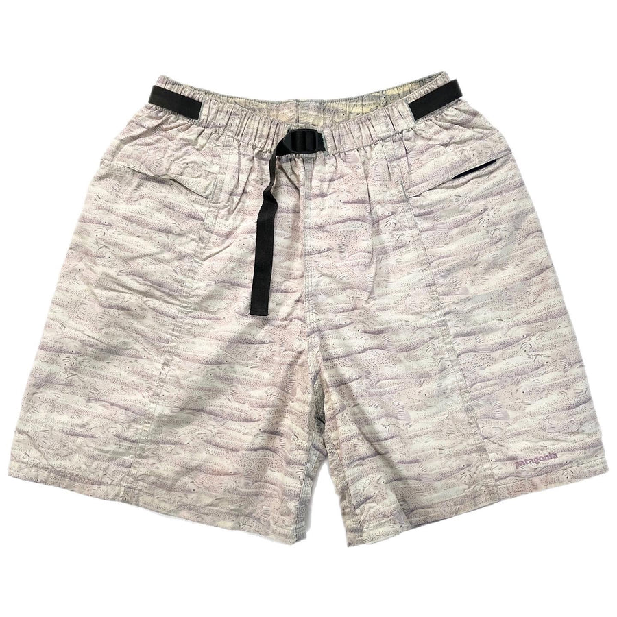 2002 Patagonia Mens 5.5” Printed River Shorts, School of Trout (S)