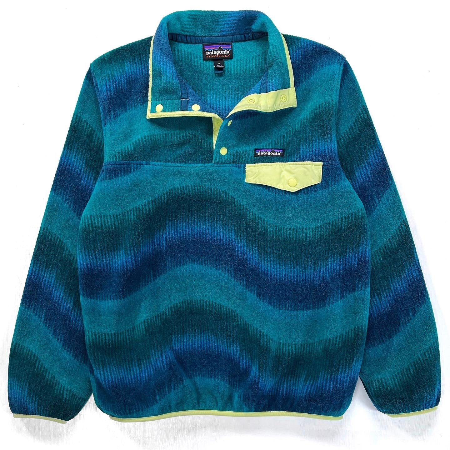 2021 Patagonia Womens Printed Synchilla Snap-T, Dark Borealis (S)
