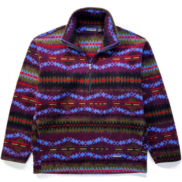 1994 Patagonia Printed Synchilla Sweater, Sacajawea: Blackberry (S)