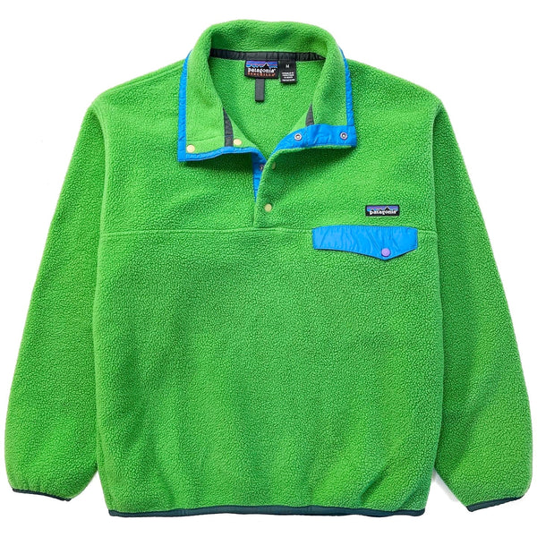 2000 Patagonia Synchilla Snap-T Pullover, Leaf & Tile Blue (M)