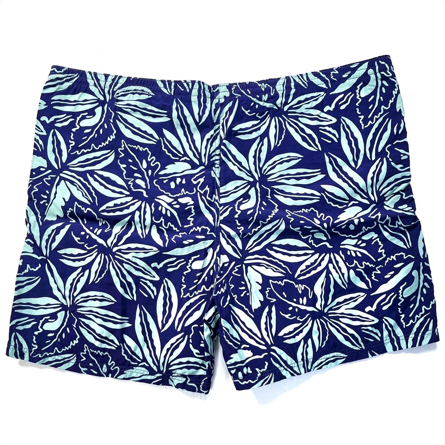 1994 Patagonia Mens 5” Printed Baggies Shorts, Tropical (XXL/40)