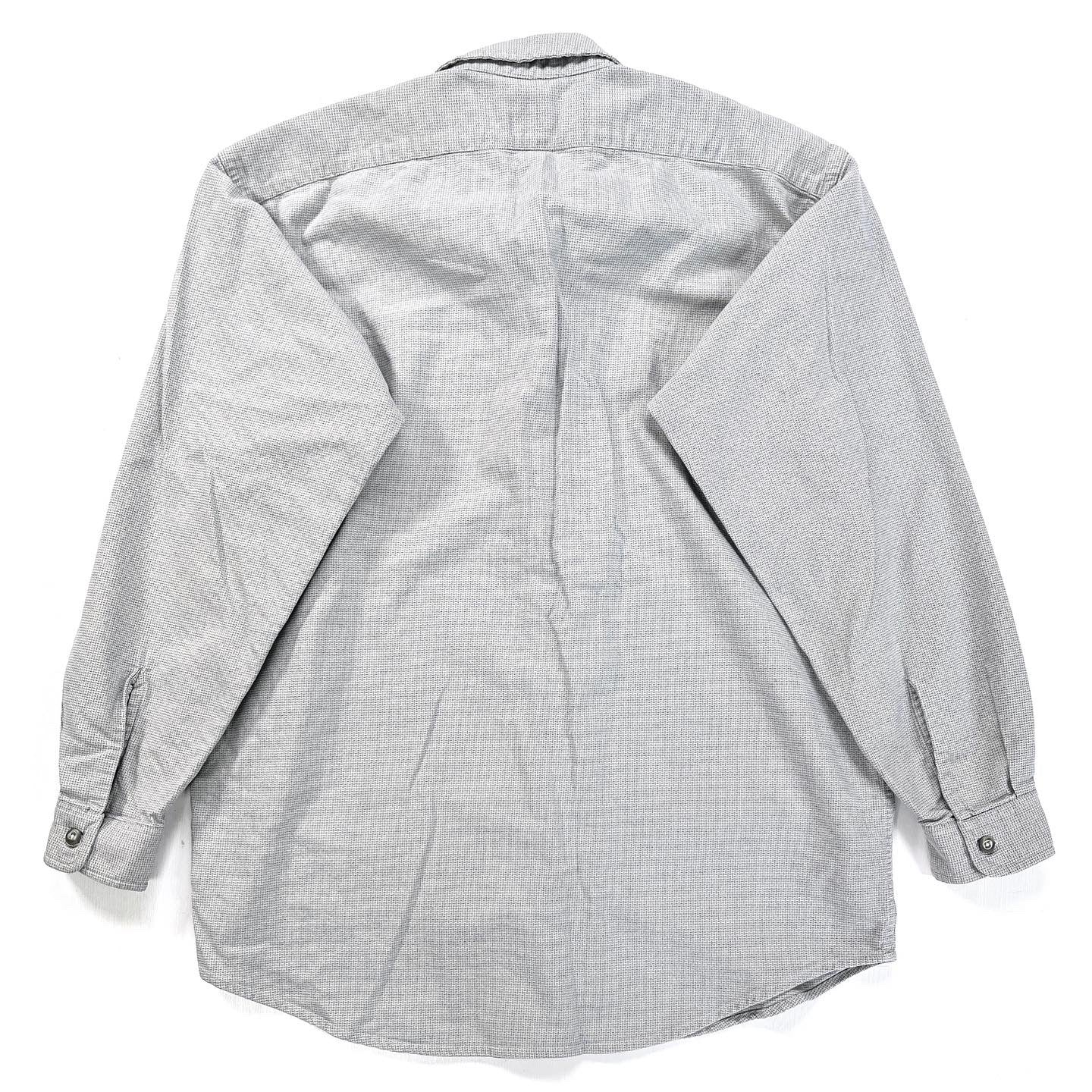 1997 Patagonia Mens Textured Organic Cotton Shirt, Grey (M/L)