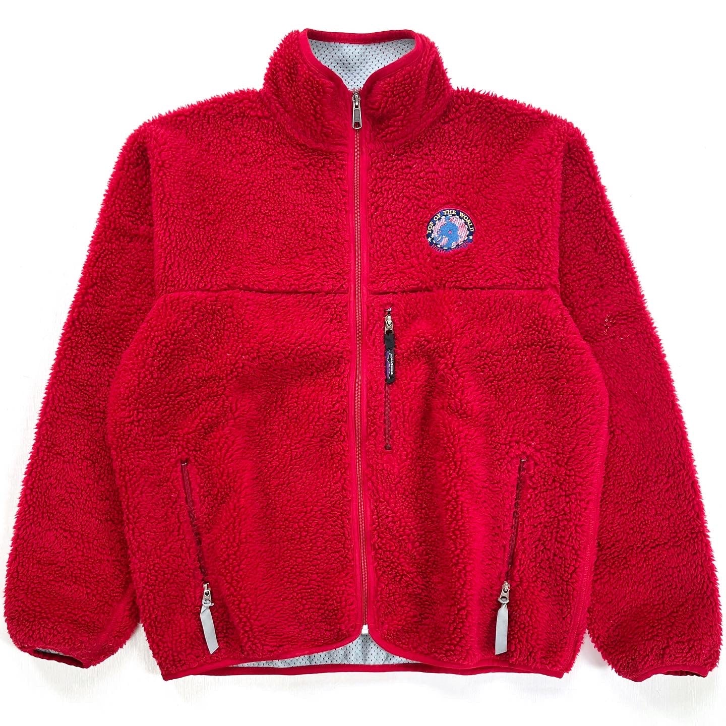 2000 Patagonia ‘High Arctic’ Retro Pile Cardigan, French Red (L)
