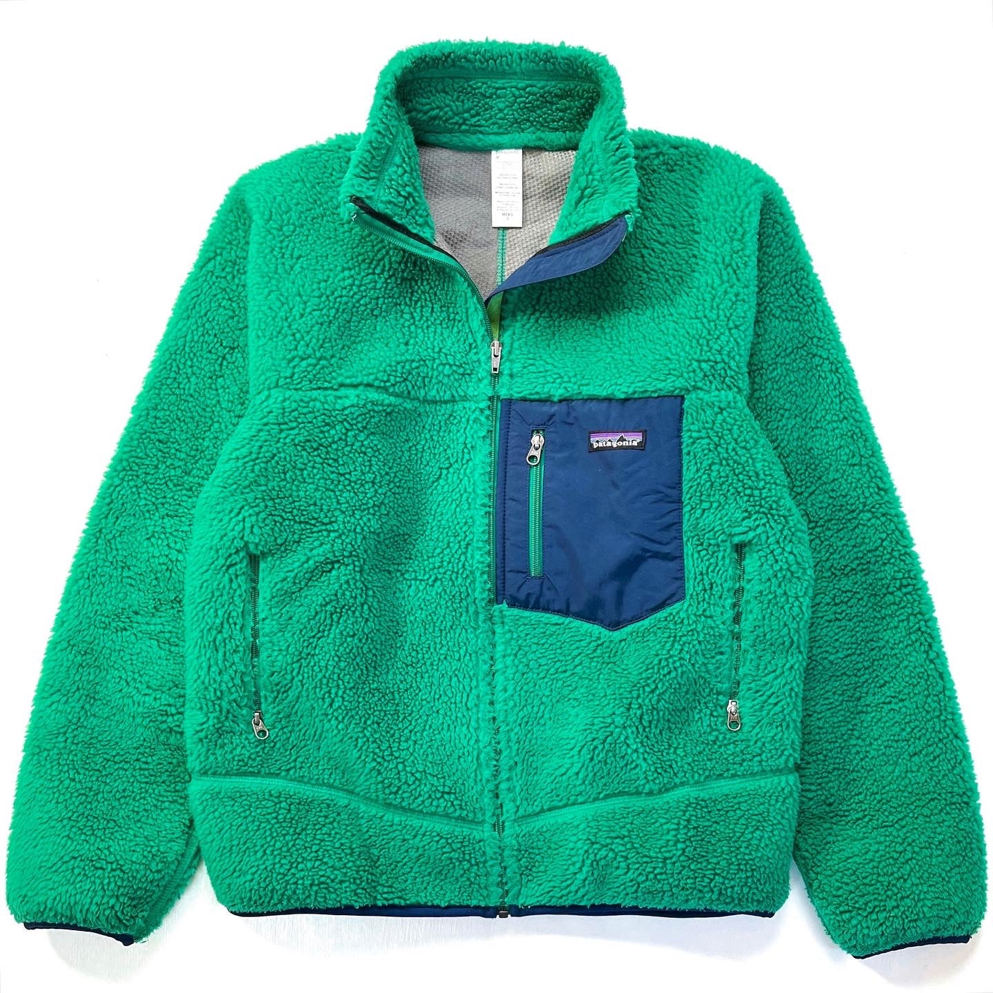 2011 Patagonia Mens Classic Retro-X Jacket, Emerald & Navy (S)
