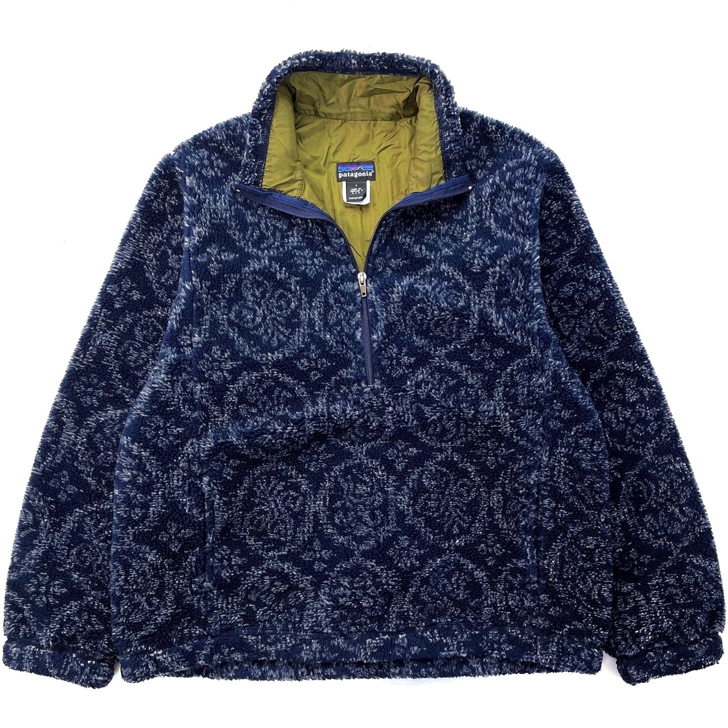 1997 Patagonia Womens Glissade Pullover, Kimono: Classic Navy (L)