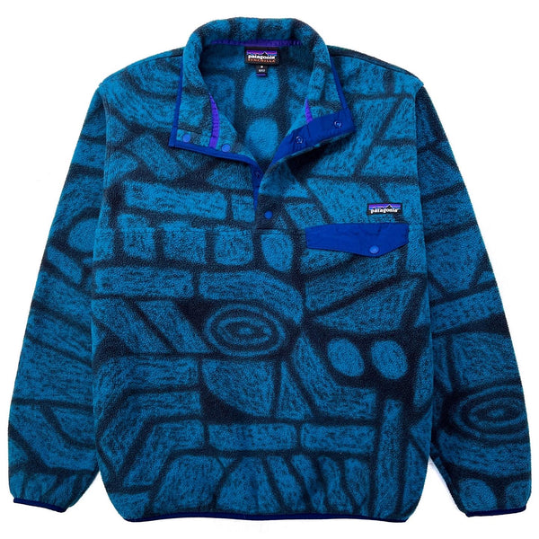 2015 Patagonia Printed Synchilla Snap-T, Shale: Navy Blue (M)