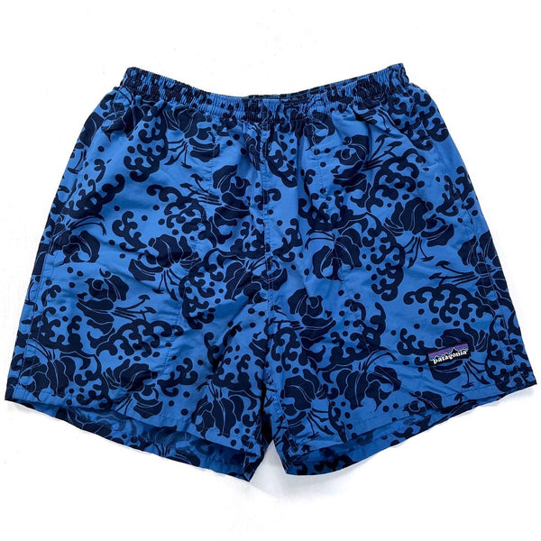2006 Patagonia Mens 5” Printed Baggies Shorts, Blue & Navy (S)