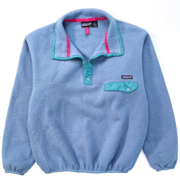 1992 Patagonia Synchilla Snap-T, Deep Water & Emerald (L)
