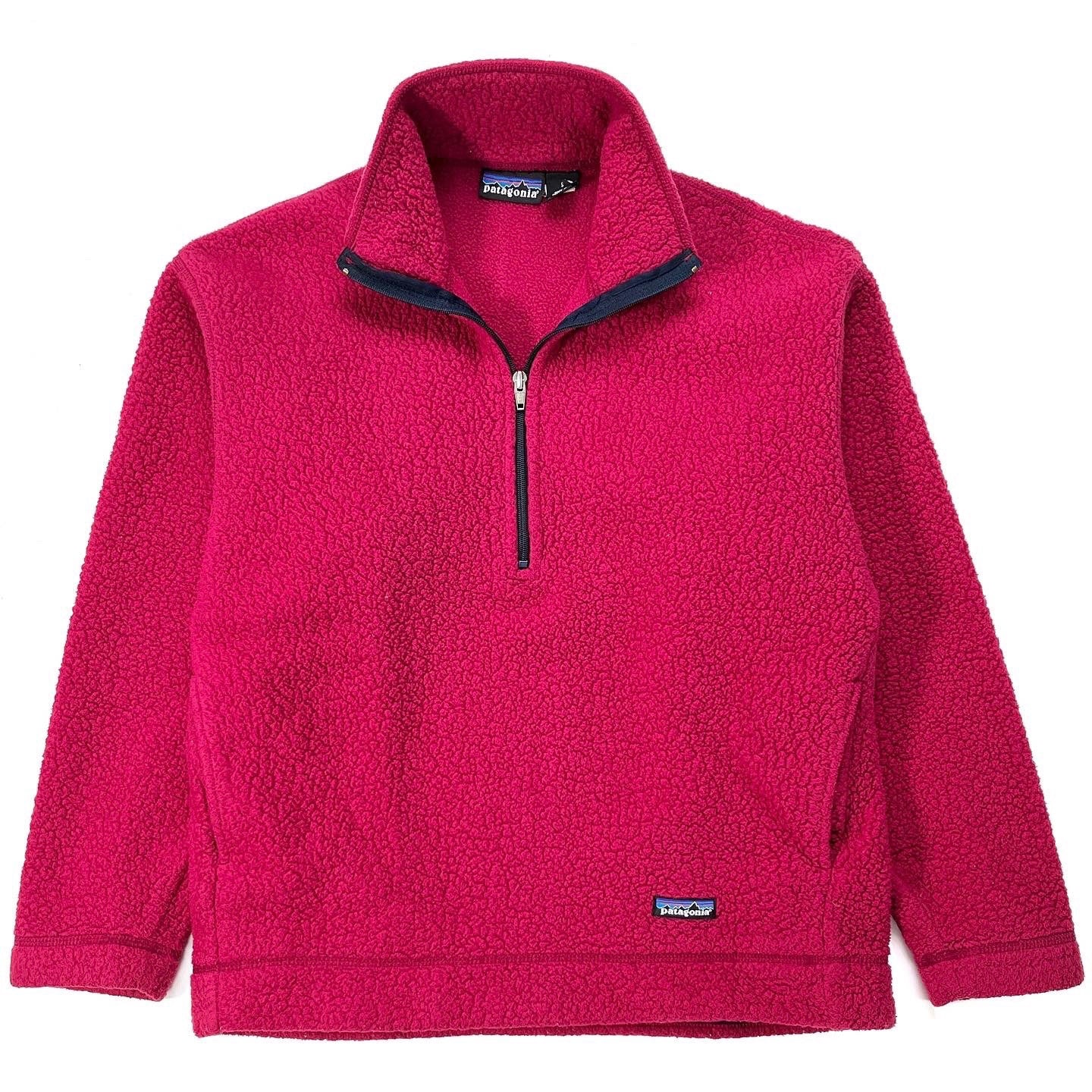 1996 Patagonia Shearling Synchilla Sweater, Cranberry (S)