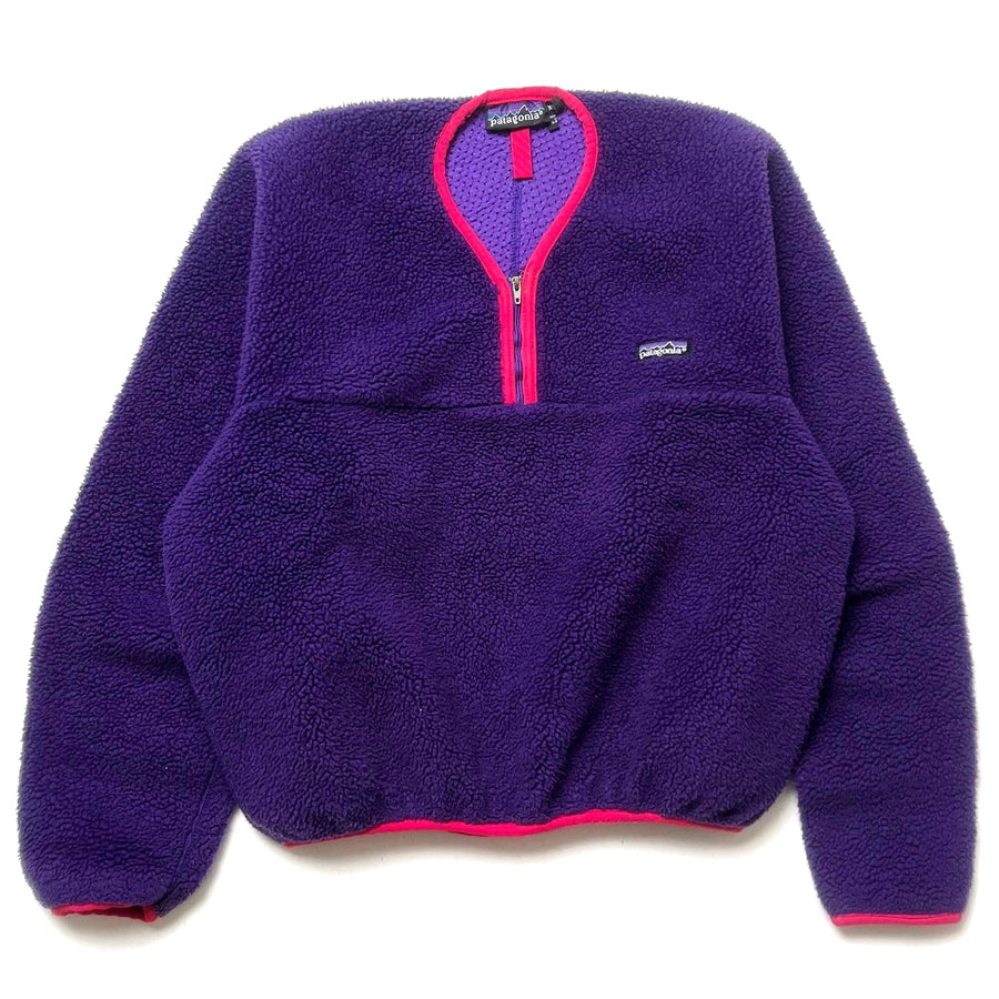 1990 Patagonia Retro Pile Paddling Pullover, Purple & Red (M)