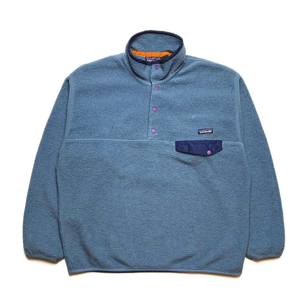 FA’00 Patagonia Synchilla Snap-T, Light Blue/Navy (L)