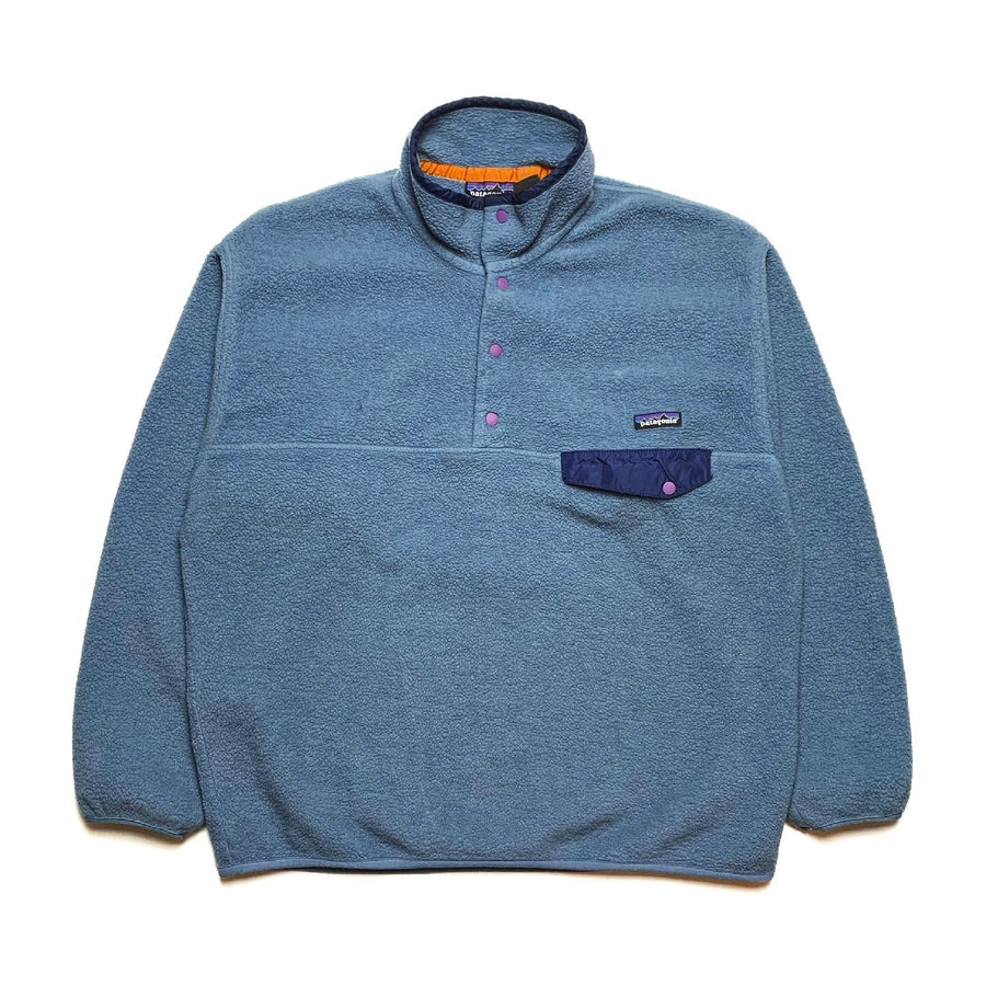 FA’00 Patagonia Synchilla Snap-T, Light Blue/Navy (L)