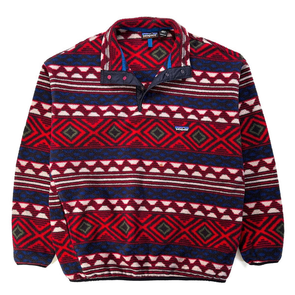 1996 Patagonia Printed Synchilla Snap-T, Saltillo: Burnt Chili (XL)